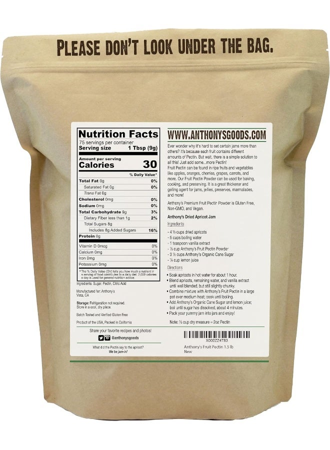 Anthony's Premium Fruit Pectin Powder - 1.5 lb - Image 2
